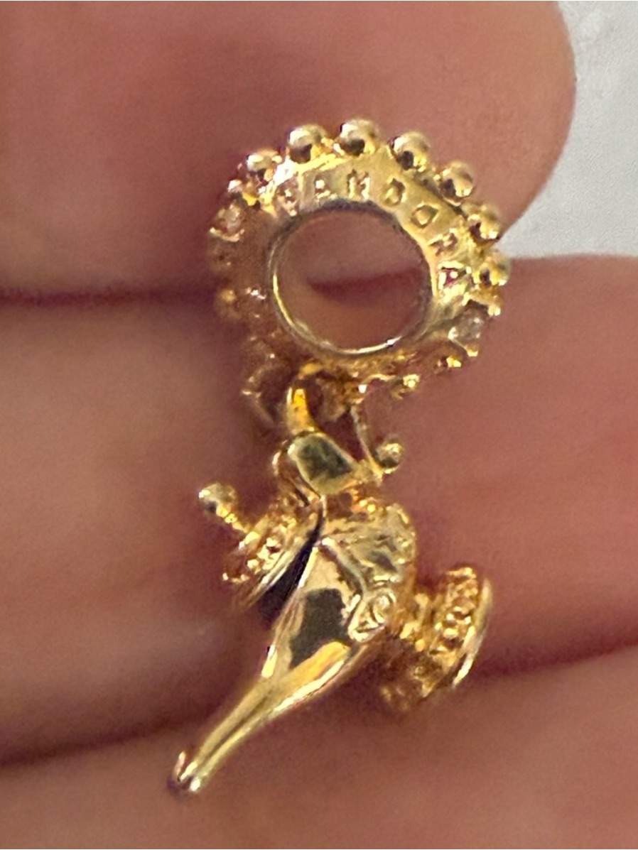 Gold Teapot Charm Pendant - Women Jewelry